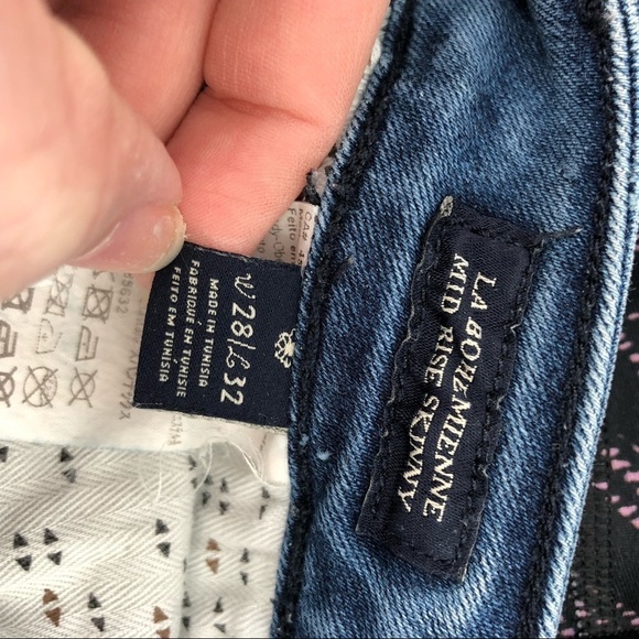 SCOTCH & SODA Maison Scotch Jeans La Bohemienne Mid Rise Skinny 28 Stretch Denim - Picture 6 of 8